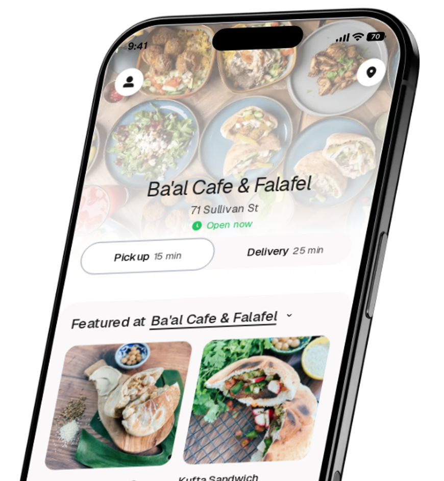 Ba'al Cafe & Falafel app preview